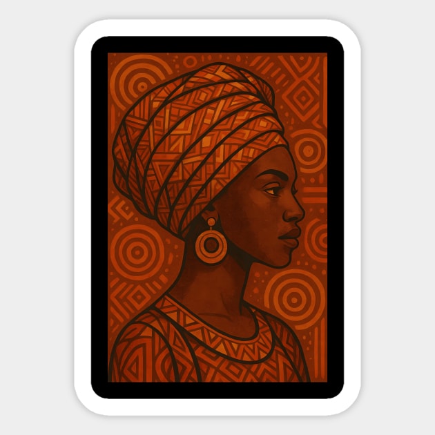 Afrocentric Woman Sticker by Adwoa's Store